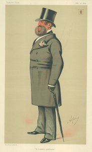 Sir Henry Josias Stracey, A country gentleman, 10. juli 1875, Vanity Fair tegneserie av Carlo Pellegrini