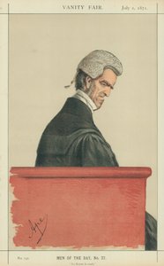 Sir John George Shaw-Lefevre, La Reyne le veult, 1. juli 1871, tegneserie Vanity Fair av Carlo Pellegrini