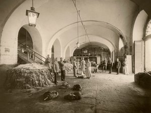 Interiøret i den militære lærdepotet, under den store krigen (s/hv-bilde)