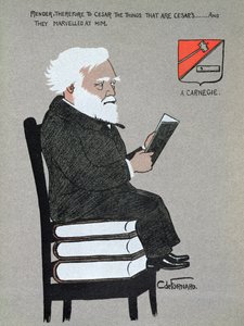 Karikatur av Andrew Carnegie (1835-1919) illustrasjon fra 
