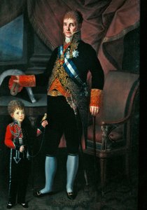 Portrett av grev Torrejon og hans sønn av Carlos Blanco