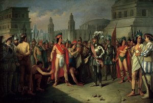 Fengslingen av Guatimocin av troppene til Hernan Cortes, 1856