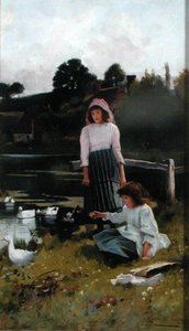 Mate andene (olje på panel) av Carlton Alfred Smith