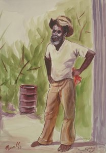 Breaktime, 1989 (wc på papir)