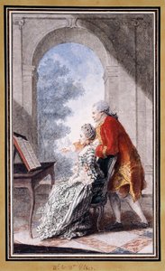 John Wilkes og frøken Gertrude Carmontelle, av Carmontelle