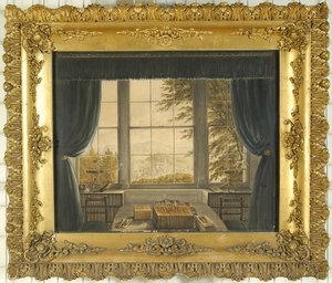 Sørvindu av studien til Greta Hall, 1841 av Caroline Bowles
