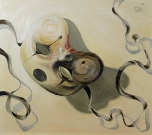 Carnival Mask I (olje på papir)