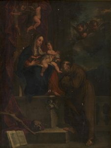 Maria, Jesus og den hellige Frans av Carracci