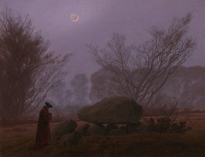 En tur i skumringen, 1830-1835 av Caspar David Friedrich