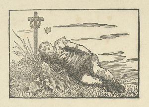 Gutt som sover på en grav, 1802 av Caspar David Friedrich