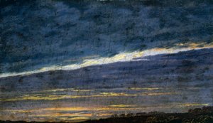 Overskyet kveldshimmel av Caspar David Friedrich
