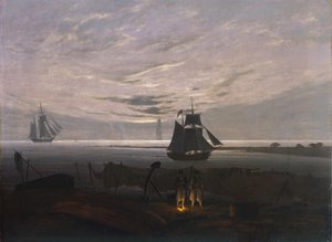 Kveld på Østersjøen, 1831 av Caspar David Friedrich