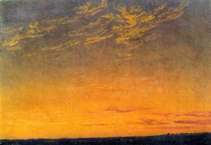 Kveld med skyer av Caspar David Friedrich av Caspar David Friedrich
