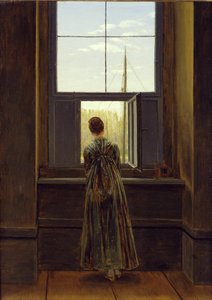 Kvinne ved vinduet av Caspar David Friedrich