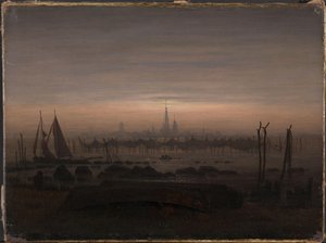 Tysk: Greifswald i måneskinnet Greifswald i måneskinnet av Caspar David Friedrich