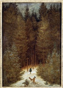Jeger i skogen av Caspar David Friedrich