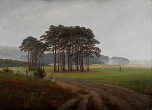 ""Moments de la journee : le midi"" (Tidene på dagen: Middagen) Peinture de Caspar David Friedrich (1774-1840) 1821-1822 - Olje på lerret Dim 22x30 cm Niedersaechsisches Landesmuseum, Hannover av Caspar David Friedrich
