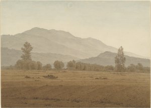 Nymåne over Riesengebirge-fjellene av Caspar David Friedrich