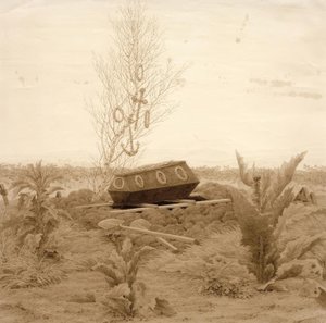 Kiste på en fersk grav av Caspar David Friedrich
