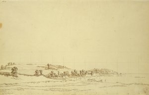 South Coast of Rugen (penn og blyant på papir) av Caspar David Friedrich