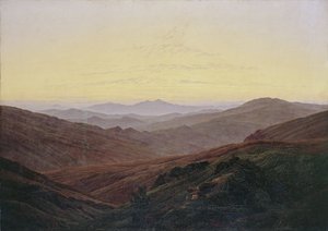 Giant Mountains / Før soloppgang i fjellet av Caspar David Friedrich