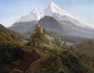 The Watzmann (olje på lerret) av Caspar David Friedrich