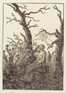 Kvinnen med spindelvevet av Caspar David Friedrich