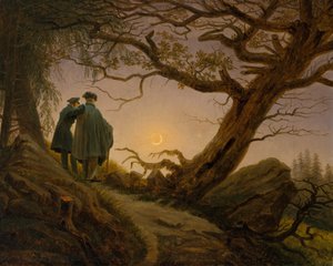 To menn som betrakter månen, ca. 1825-30. av Caspar David Friedrich