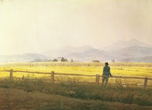 Utsikt over Schmiedebergerkamm, ca. 1837 (akvarell på papir) av Caspar David Friedrich