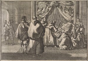 Død av Infante Isabella, guvernør i Nederland, i Brussel, 1633 av Caspar Luyken (attributed to)