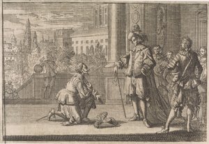 Charles IV, hertugen av Lorraine kneler foran Ludvig XIII, 1641
