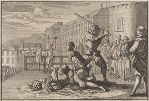 Halshugging av markisen av Cinq-Mars og François De Thou, 1642