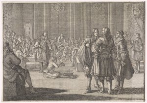 Imperial Seal of England blir knust i House of Lords, 1646 av Caspar Luyken (attributed to)