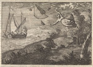 Sterke vinder på kysten av Malmö, 1679 av Caspar Luyken