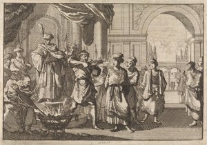 Selim IV, sjah av Persia, med broren blindet av et glødende jern, 1694