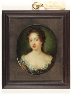 Mary II (akvarell på vellum) av Caspar Netscher
