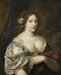 Portrett av Margaretha Godin (d. 1694), kona til kunstneren av Caspar Netscher