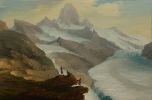 Utsikt fra Bänisegg over Nedre Grindelwald-breen. 1778