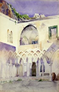 Gårdsplass, Capucine Monastery, Amalfi, 1898. av Cass Gilbert