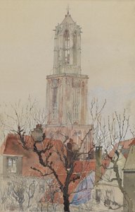 Tårnet til katedralen i Utrecht, Holland, 1898. av Cass Gilbert