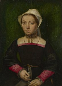 En dame med en rosenkrans, ca. 1550 av Catharina van Hemessen
