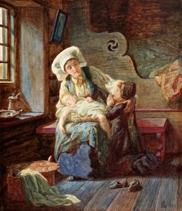 Kveld i et norsk hjem, 1882 av Catharine Adelaide Sparkes