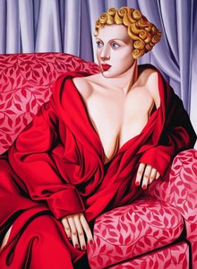 Rød kimono av Catherine Abel