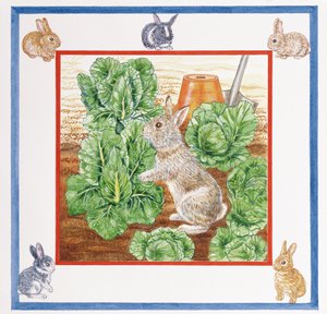 A Rabbit in the Cabbage Patch (wc på papir)