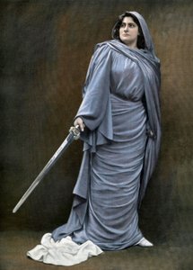 Den franske sopranen Lucienne Breval (1869-1935) som Sephora i operaen Le fils de letoile i Paris, foto av Cautin et Berger fra den franske avisen Le Theatre 1. juli 1904