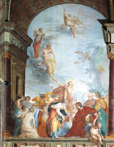 Fresco of Fame og St Anna - Lorenzo de Medicis gjerninger, kjent som Magnificent (Firenze