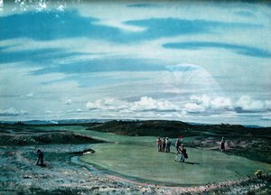 Cecil Aldin 1870-1935, kunsttrykk av golfbane, c1920 av Cecil Charles Windsor Aldin