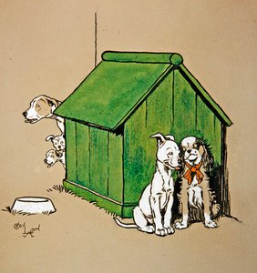 Frieri (penn og blekk med akvarell på tonet papir) av Cecil Charles Windsor Aldin
