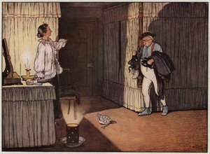 Illustrasjon for The Pickwick Papers av Cecil Aldin (litho-farge) av Cecil Charles Windsor Aldin