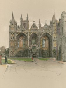 Peterborough katedral av Cecil Charles Windsor Aldin